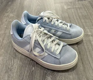 adidas Light Blue and White Sneakers thumbnail 1