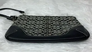 COACH Black Signature Canvas Wristlet thumbnail 3