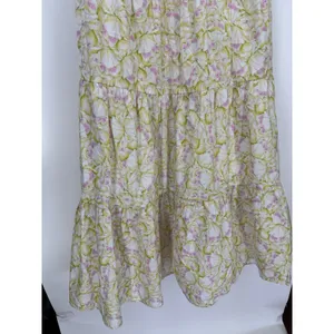 NWOT ASTR The Label Tie Strap Tiered Maxi Dress Size Large Green Pink Floral thumbnail 9