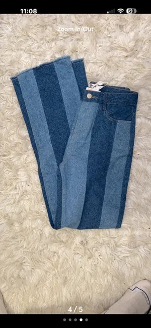 Tigerlily Tiger Mist Two tone Straight Leg Jeans - small thumbnail 4