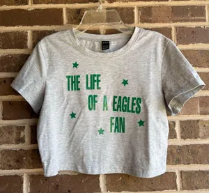 SheIn custom made Philadelphia eagles cropped shirt thumbnail 1
