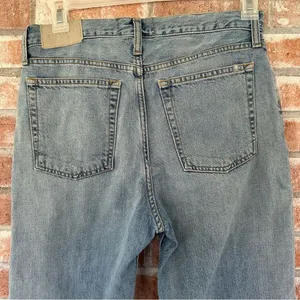 Everlane Summer Slouch Jeans Button Fly Relaxed Straight Women’s 25 Light Wash thumbnail 7