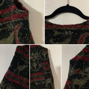 Vintage Retro Western Cowgirl Cowboy Southwestern Black Wolf Cropped Vest Medium thumbnail 10