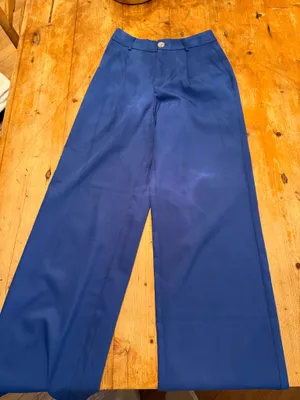 Wide-Leg Royal Blue Trousers thumbnail 1