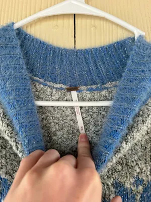 Free People Gray Fair Isle Snow Bunny Sweater Dress thumbnail 3