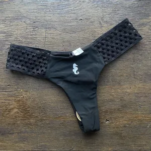 NEW Sunny Co Clothing Miranda Cheeky Swim Bikini Bottoms Black Small thumbnail 2