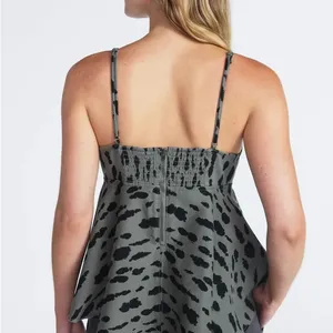 NWT Scoop Leopard Print Denim Peplum Top - Herbal Olive Green Plus Size XXL thumbnail 10