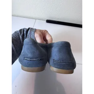 Kate Spade Carmen Driving‎ Moccasins Women Size 6 Blue Suede Loafers Minimalist thumbnail 4