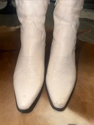 $85 Therapy Clayton Cowboy Boots White 9 thumbnail 10