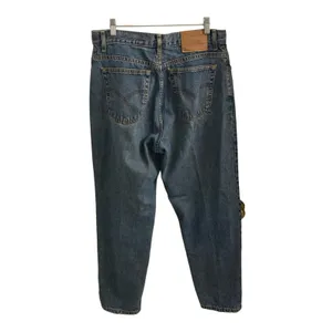 Vintage Levi's 550 90s Women’s 100% Cotton Rigid Denim Jeans - Size 14 Short thumbnail 2