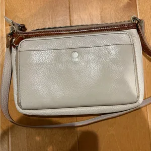 Brighton London Groove crossbody organizer leather bag purse ivory thumbnail 5