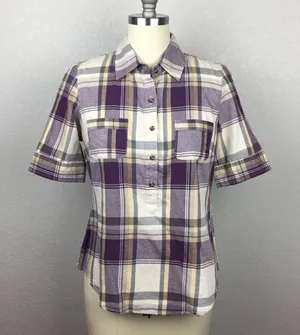 BNWT! •Girl Krazy• Plaid Top thumbnail 1
