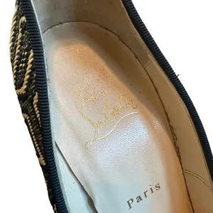 Christian Louboutin Daffodile Platform Pumps Heels Panama Geometrico Size 39 thumbnail 14