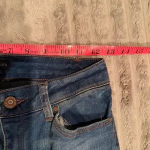 Sincerely Jules‎ Women Medium Wash Raw Hem Flare Jeans Size 1/25 Blue Wide Leg thumbnail 5