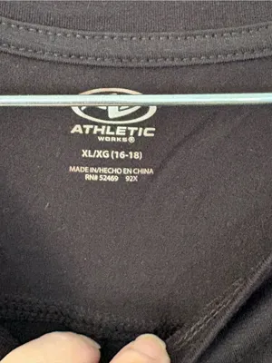 Athletic Works Black Relaxed Short Sleeve Tee thumbnail 2