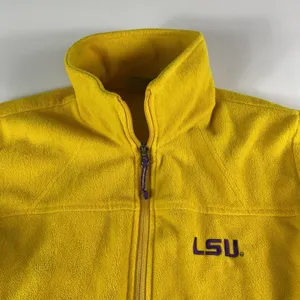 Columbia Jacket Womens‎ Medium Yellow Gold LSU Tigers Full Zip Football Fleece thumbnail 2