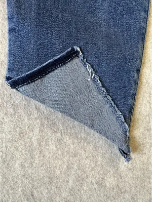 GOOD AMERICAN Good Waist Tacked Hem Organic Cotton Crop Jeans Size 10/30 Blue thumbnail 5