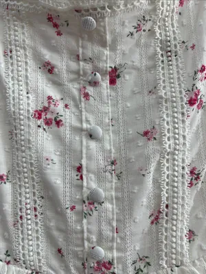 Floral Stripe Clip Dot Sleeveless Maxi Dress Medium thumbnail 8