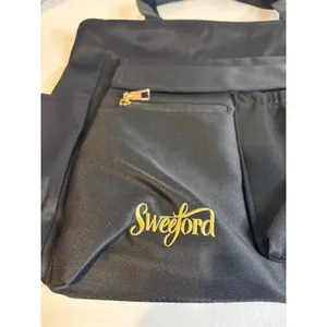 Sweeford NEW Black Everyday Multi-Pocket Casual Water-Resistant Purse Tote Bag thumbnail 3