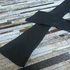 Edikted Black Coated‎ Flare Jeans Size Small thumbnail 3