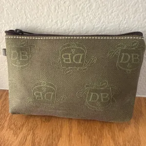RARE VINTAGE Olive Green DOONEY & BOURKE Canvas Denim Pouch Coin Purse Make Up thumbnail 4