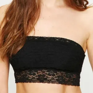 NWT Scalloped Lace Bandeau in Black Size XL thumbnail 1