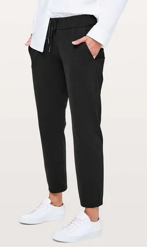 Lululemon On The Fly Pants Drawstring Waist Pull On *Woven 28" Black 6 thumbnail 1