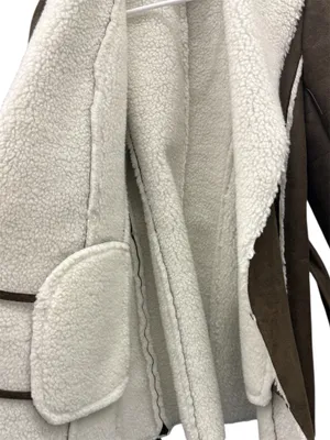 Kenneth Cole Brown Vintage Trench Coat With Fur Trim thumbnail 4