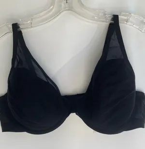 Soma bra black lightest lift mesh plunge underwire sexy comfortable 40C thumbnail 1