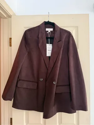 NWT Zara Faux suede blazer thumbnail 2