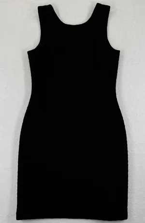 AMANDA UPRICHARD Black‎ Textured Sleeveless Sheath Dress Size M thumbnail 1