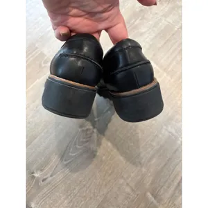 Clarks Collection Black Leather Penny‎ Loafer Wedge Shoes Ultimate Comfort 13288 thumbnail 4