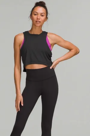 NWT Lululemon Open-Back Cropped Train Tank thumbnail 1