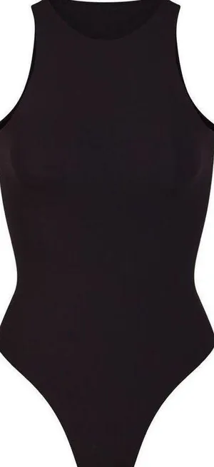 SKIMS Fits Everybody High Neck Bodysuit in ONYX xs new with tag thumbnail 7