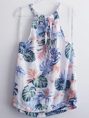 Tommy Bahama Palm Leaf Halter Vacation Tank Top thumbnail 5