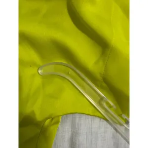 Essentiel Antwerp Button Down Shirt Women M Lime Green Satin Boxy Blouse thumbnail 11