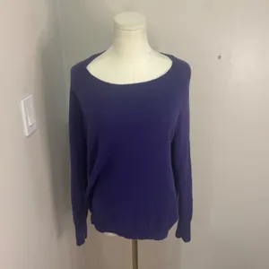 Apt 9 Womens Purple 100% Cashmere Scoop Neck Raglan Sleeve Sweater Size M thumbnail 2