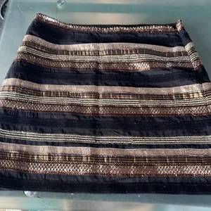 Party mini skirt in gold and black. Medium. Fun thumbnail 1