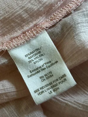 Free People Vintage‎ Dusty Pink Gauzy Semi Sheer Button Up Blouse Shirt thumbnail 5