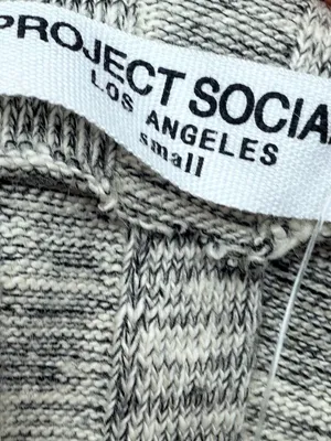 New Project Social T Giorgia Funnel Neck Sweater Rib Tank Mother of Pearl Gray thumbnail 7