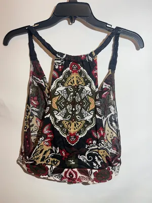 NWT Free People Laila Cowl Neck Braided Strap Cotton Crop Tank Top M thumbnail 3