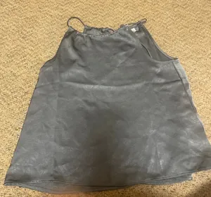 H&M Satin Top Grey thumbnail 1