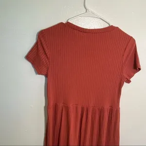 Lily Rose Women's Size Small T-Shirt‎ Dress Crewneck Short Sleeve Ribbed Tiered thumbnail 8