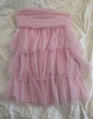 Pink ruffle dress thumbnail 1
