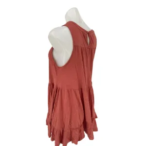 Anthropologie Georgia Pink Tiered Babydoll Sleeveless Casual Tunic Top Size L thumbnail 2