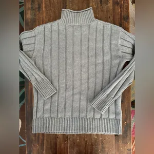 J.Crew roll-neck cable knit sweater in Gray🩶 thumbnail 5