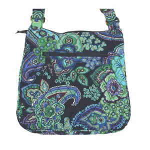Vera Bradley‎ Blue Rhapsody Paisley Crossbody Blue Green Floral Adjustable Strap thumbnail 3
