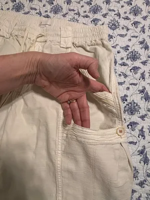 Anthropologie Angela Cropped Cargo Pants Size 26 Ivory utility Cotton Lyocell thumbnail 12