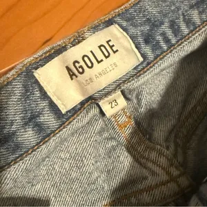 AGOLDE 90s Jean Distressed Loose Fit Denim Straight‎ Leg Light Wash size 23 thumbnail 4