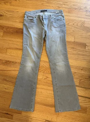 Vtg American Eagle Jeans Women's 8 Flare Low‎ Rise Hipster Distressed Y2K 90s thumbnail 1